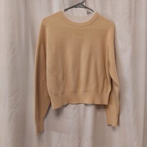 lululemon athletica Beige Crewneck Knit Sweater